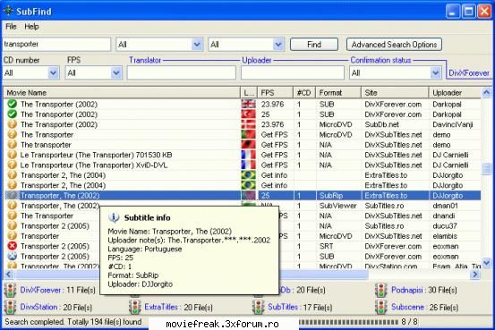 subfind was developed in order to search subtitles in multiple web sites at the same time. the aim
